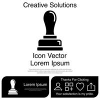 Rubber Stamp Icon Vector EPS 10