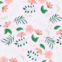 Abstract flat hand draw floral pattern background. Vector. vector