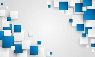 Abstract blue and white geometric rectangles background. vector