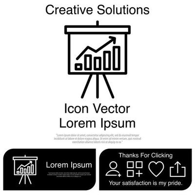 Presentation Board Icon Vector EPS 10