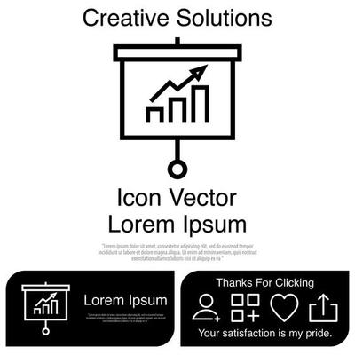 Presentation Board Icon Vector EPS 10