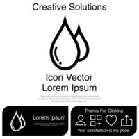 Water Drop Icon Vector EPS 10