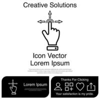 Finger Touch or Touch Screen Gestures on the Phone Icon Vector EPS 10