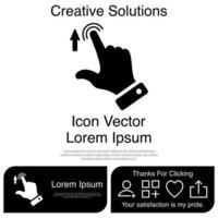 Finger Touch or Touch Screen Gestures on the Phone Icon Vector EPS 10