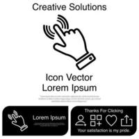 Finger Touch or Touch Screen Gestures on the Phone Icon Vector EPS 10