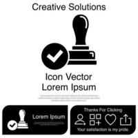 Rubber Stamp Icon Vector EPS 10