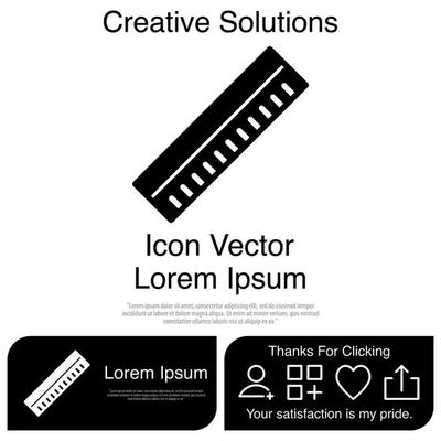 Ruler Icon Vector EPS 10