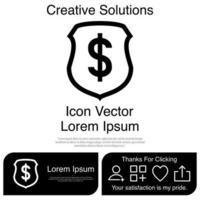 Shield Dollar icon Vector EPS 10