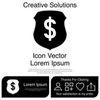 Shield Dollar icon Vector EPS 10