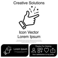 Snap Finger Icon Vector EPS 10