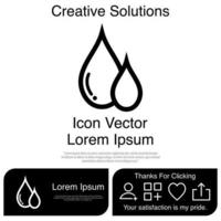 Water Drop Icon Vector EPS 10