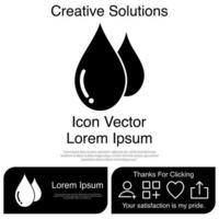 Water Drop Icon Vector EPS 10