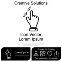 Finger Touch or Touch Screen Gestures on the Phone Icon Vector EPS 10