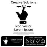 Finger Touch or Touch Screen Gestures on the Phone Icon Vector EPS 10