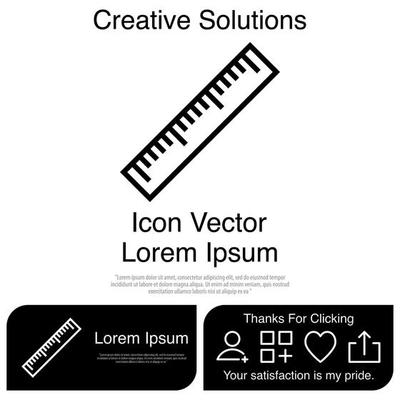 Ruler Icon Vector EPS 10