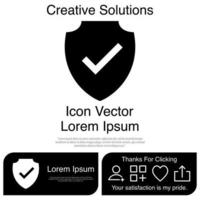 Shield Check Mark icon Vector EPS 10