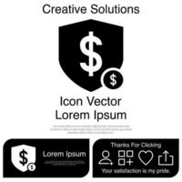 Shield Dollar icon Vector EPS 10