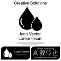 Water Drop Icon Vector EPS 10