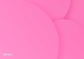 fondo de banner abstracto con círculo rosa con trama de semitonos. vector. vector