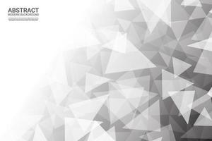 Abstract black and white triangles polygonal banner background. Vector. vector