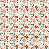 Abstract flat hand draw floral pattern background. Vector. vector