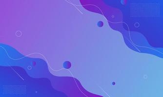 Abstract blue and purple gradient fluid with wave shape background. vector