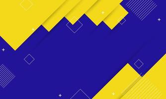 Abstract blue and yellow geometric rectangle background. vector