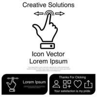 Finger Touch or Touch Screen Gestures on the Phone Icon Vector EPS 10