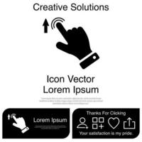 Finger Touch or Touch Screen Gestures on the Phone Icon Vector EPS 10