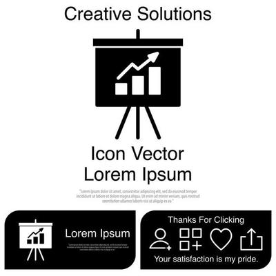 Presentation Board Icon Vector EPS 10