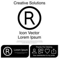 Registered Icon Vector EPS 10