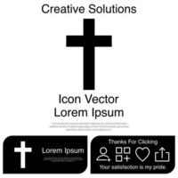 Religion Cross Icon Vector EPS 10