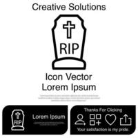 Tombstone Icon Vector EPS 10