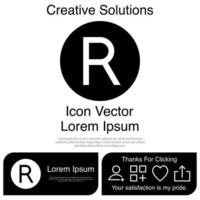 Registered Icon Vector EPS 10