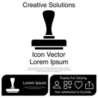 Rubber Stamp Icon Vector EPS 10