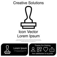 Rubber Stamp Icon Vector EPS 10