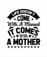 MOM TYPOGRAPHY T-SHIRT DESIGN vector