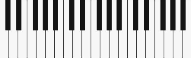 fondo realista teclas de piano en blanco y negro - vector