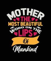 MOM LETTERING QUOTE FOR T-SHIRT DESIGN vector