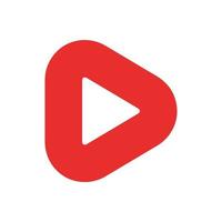 red triangle play icon vector design