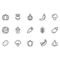 diseño de vectores de iconos de verduras