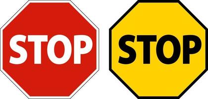 Stop Safety Sign On White Background vector