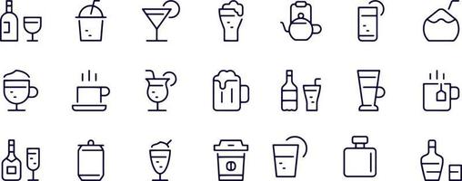 diseño de vectores de iconos de bebidas