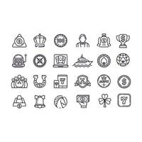 gambling game icons vector design