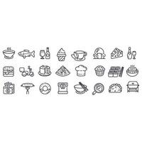 food and drink icons vector design