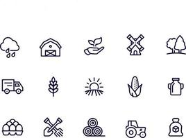 diseño de vectores de iconos de agricultura