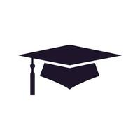 diseño de vector de icono de gorra de graduación
