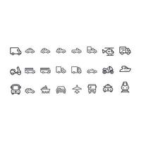 mode of transport icons vector design