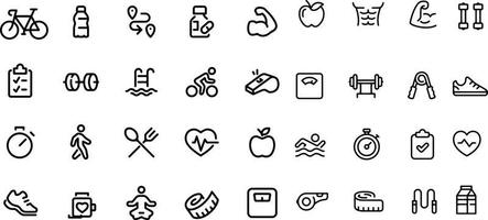 fitness icons vector design