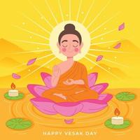 celebración del día vesak vector